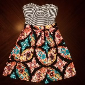 Xhilaration Multicolored Strapless Dress